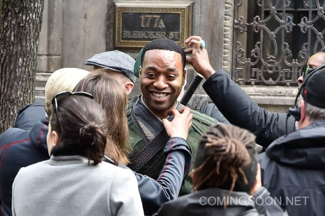 NEW YORK, NEW YORK - APRIL 02: Actor Chiwetel Ejiofor is seen filming "Doctor Strange" on location on April 2, 2016 in New York City. (Photo by Michael Stewart/GC Images)