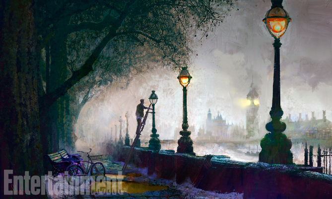 Mary Poppins Return (2018) Concept art - EMBANKMENT ANY ADDITIONAL USAGE SHOULD BE CLEARED WITH DISNEY