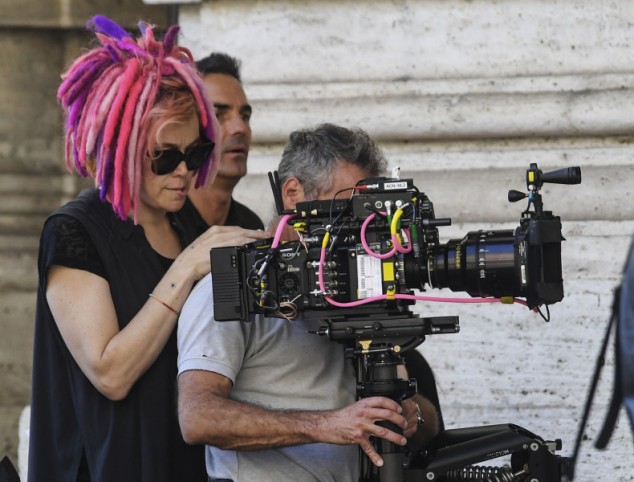 Mandatory Credit: Photo by Salvatore Laporta/IPA/REX/Shutterstock (9177649s) Lana Wachowski 'Sense8' on set filming, Naples, Italy - 26 Oct 2017