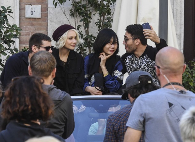 Mandatory Credit: Photo by Salvatore Laporta/IPA/REX/Shutterstock (9177649k) Brian J. Smith, Tuppence Middleton, Doona Bae and Miguel Angel Silvestre 'Sense8' on set filming, Naples, Italy - 26 Oct 2017